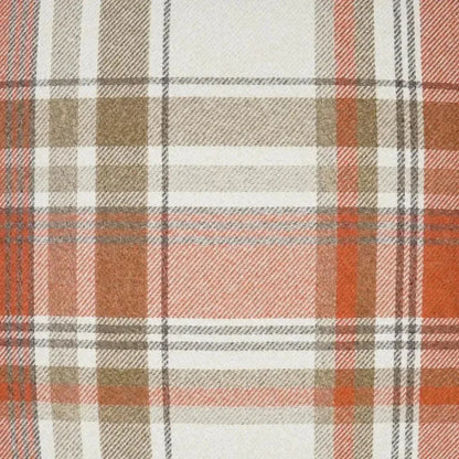 D.V. Kap Tartan Plaid Check Brown Copper Large Throw Pillow