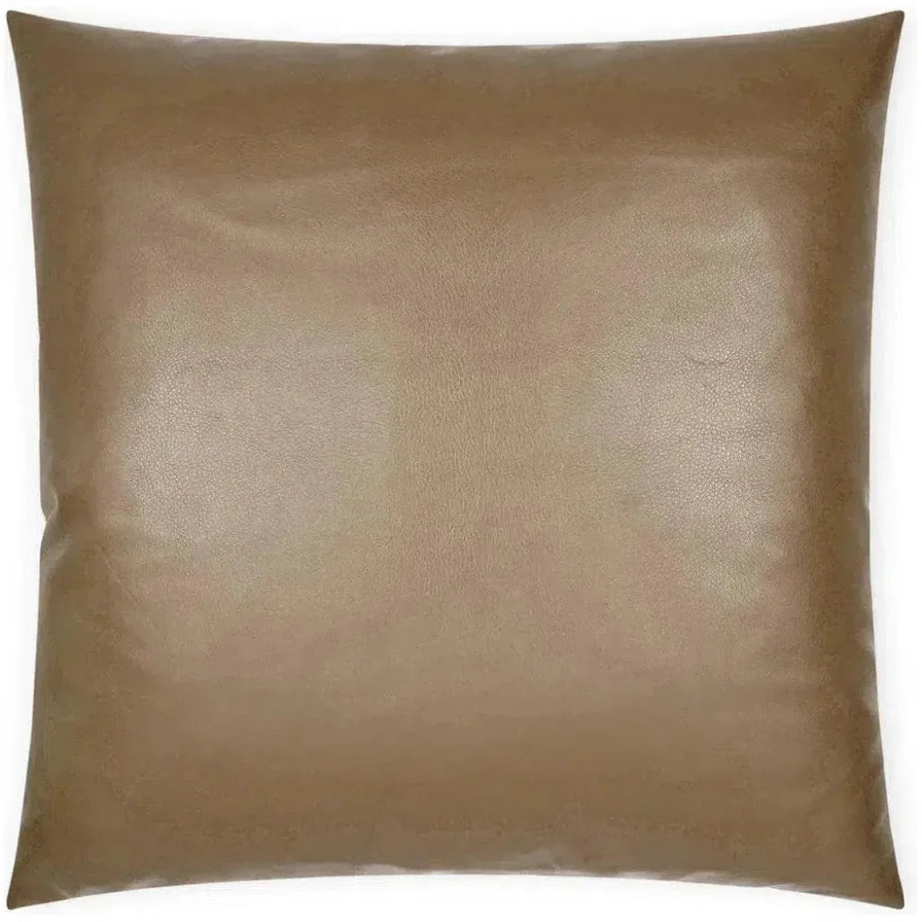 D.V. Kap Tartan Plaid Check Brown Copper Large Throw Pillow