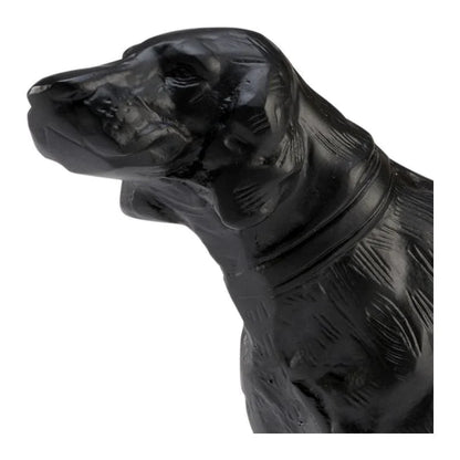 Teddy Matte Black Dog Patio Sculpture - LOOMLAN - Wildwood - Statues & Sculptures