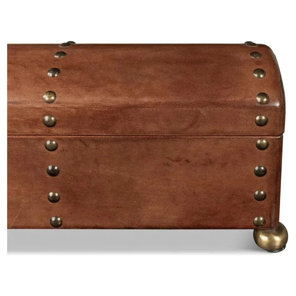 Telescope Leather Decorative Box With Tacks -- view 10