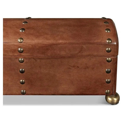 Telescope Leather Decorative Box With Tacks -- view 10