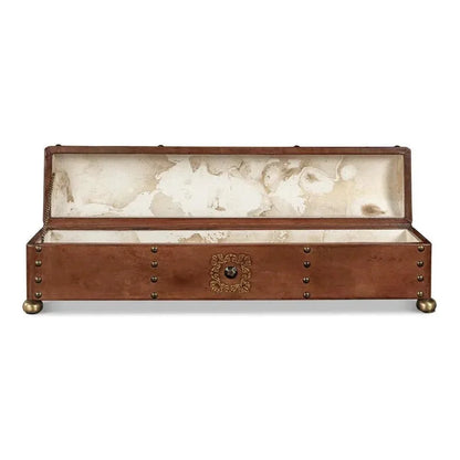 Telescope Leather Decorative Box With Tacks -- view 3