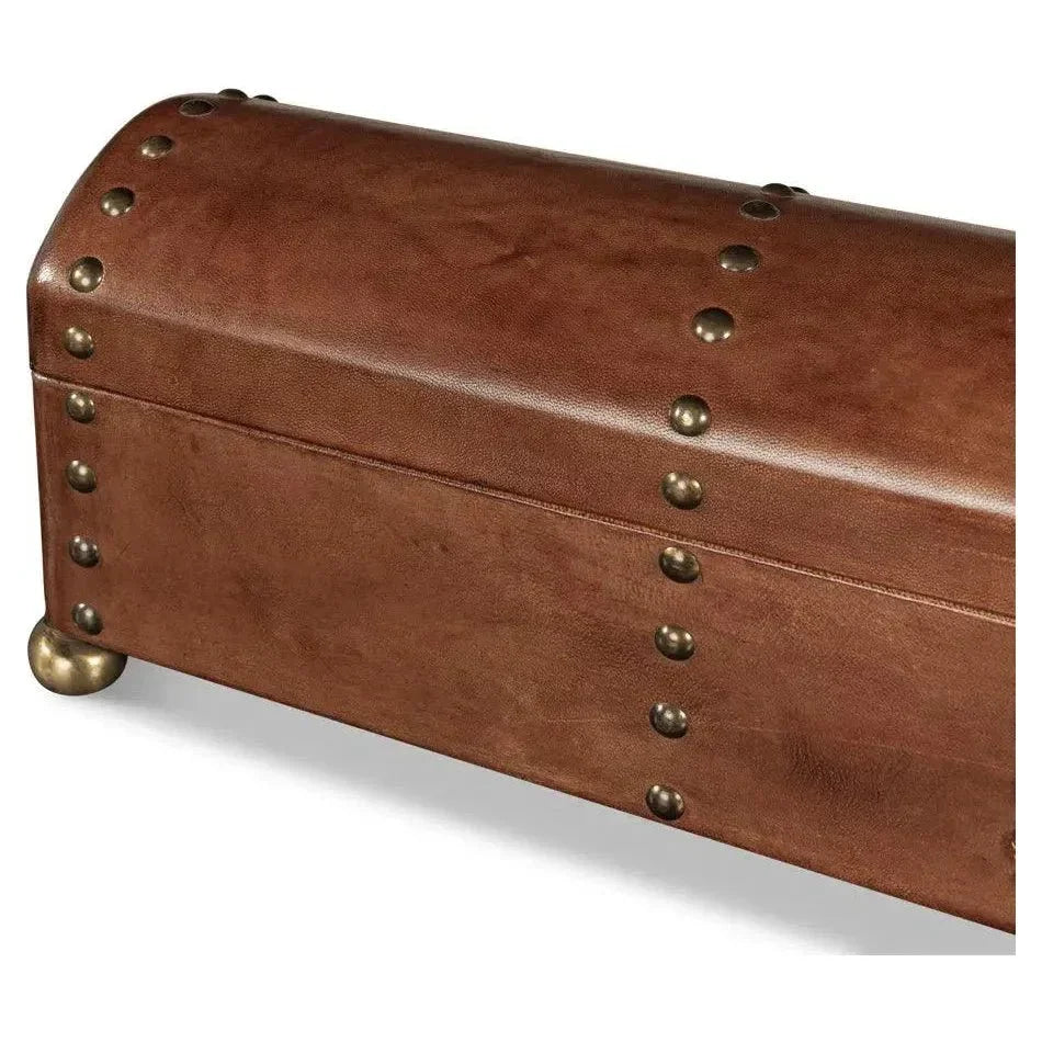 Telescope Leather Decorative Box With Tacks -- view 5