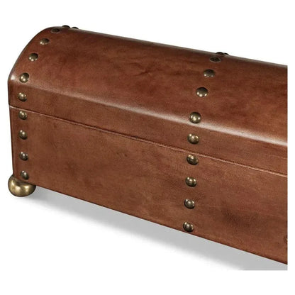 Telescope Leather Decorative Box With Tacks -- view 5