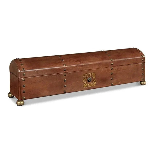 Telescope Leather Decorative Box With Tacks -- view 6
