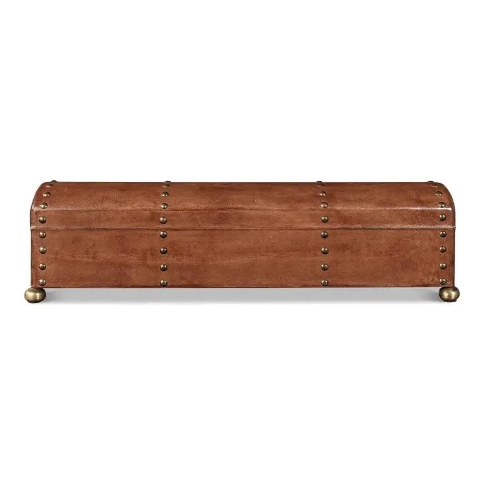 Telescope Leather Decorative Box With Tacks -- view 7