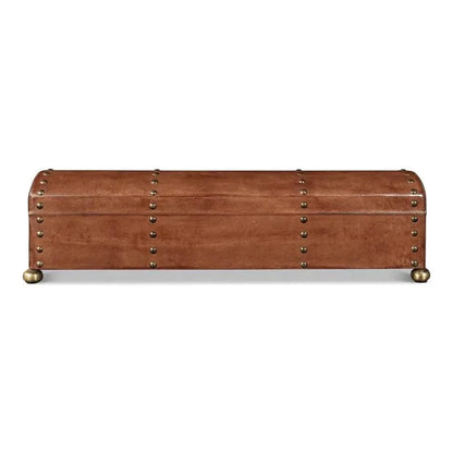 Telescope Leather Decorative Box With Tacks -- view 7