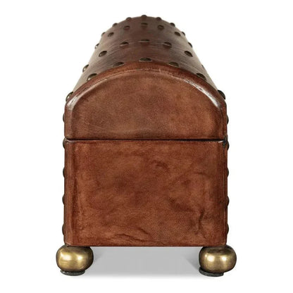 Telescope Leather Decorative Box With Tacks -- view 8