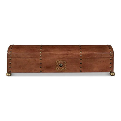 Telescope Leather Decorative Box With Tacks