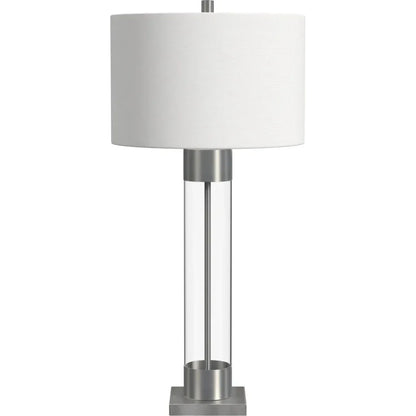 Tennison Wood Silver Table Lamp - LOOMLAN - Bassett Mirror - Table Lamps
