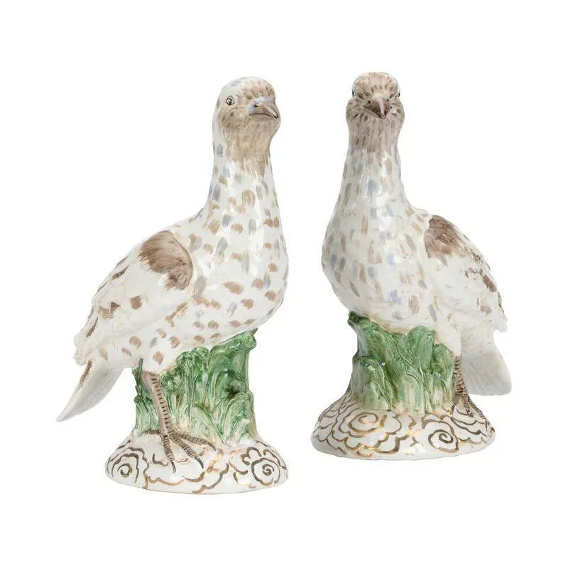 Terns Style Ceramic Made Sculpture (Pr) - LOOMLAN - Chelsea House - Statues & Sculptures