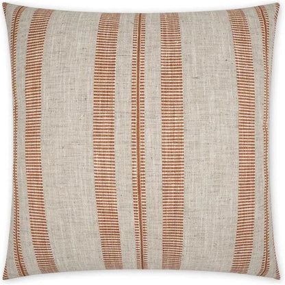 Terracotta Stripes Orange Large Throw Pillow Insert - LOOMLAN - D.V. Kap - Throw Pillows