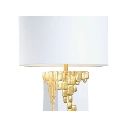 Tetris White Painted Ceramic Crafted Table Lamp - LOOMLAN - Chelsea House - Table Lamps