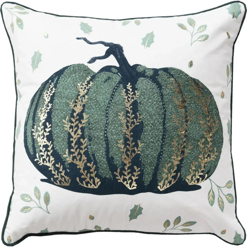 Thanksgiving Pumpkin Pillow Green Adam - LOOMLAN - LOOMLAN - Throw Pillows