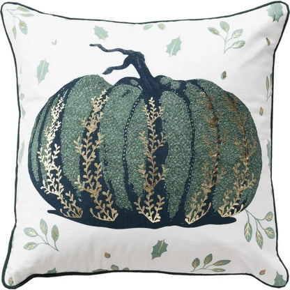 Thanksgiving Pumpkin Pillow Green Adam - LOOMLAN - LOOMLAN - Throw Pillows