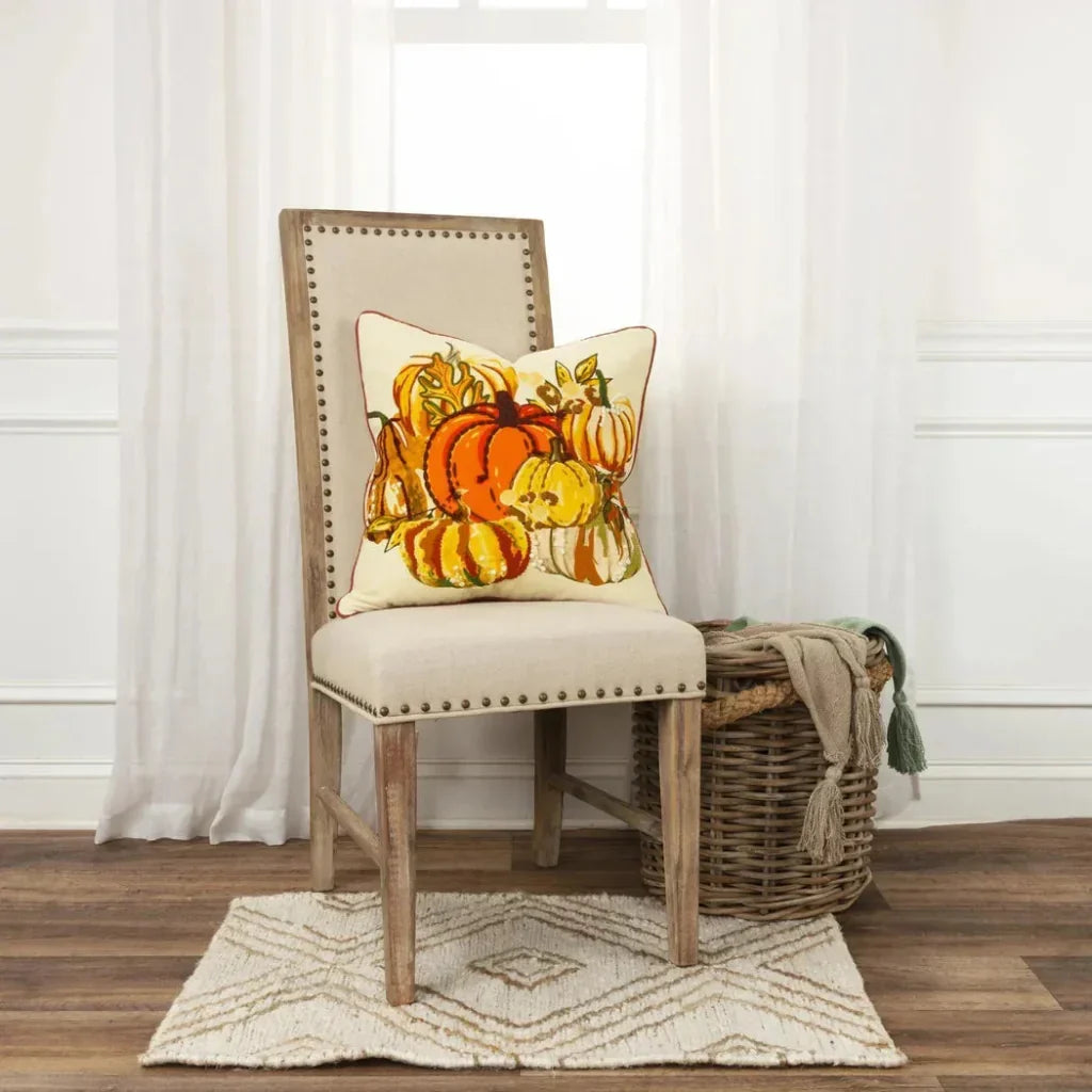 Thanksgiving Welted Pumpkin Throw Pillow Remy - LOOMLAN - LOOMLAN - Throw Pillows