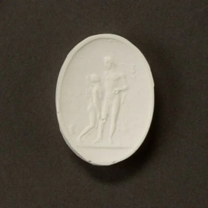 The Grand Tour Intaglios Gold Leaf Framed Artwork-Framed Wall Art-Chelsea House-LOOMLAN