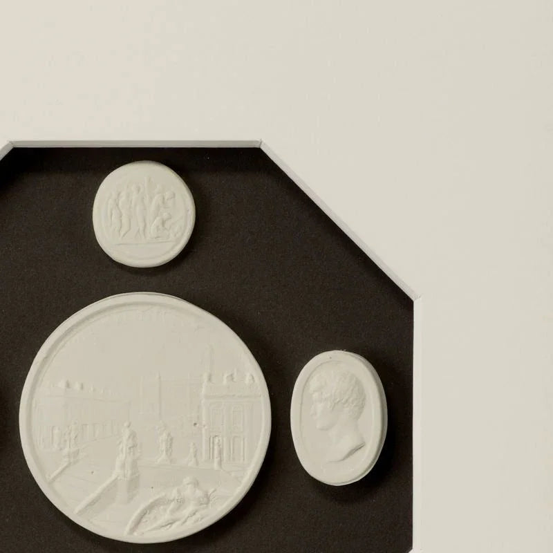 The Grand Tour Intaglios Gold Leaf Framed Artwork-Framed Wall Art-Chelsea House-LOOMLAN