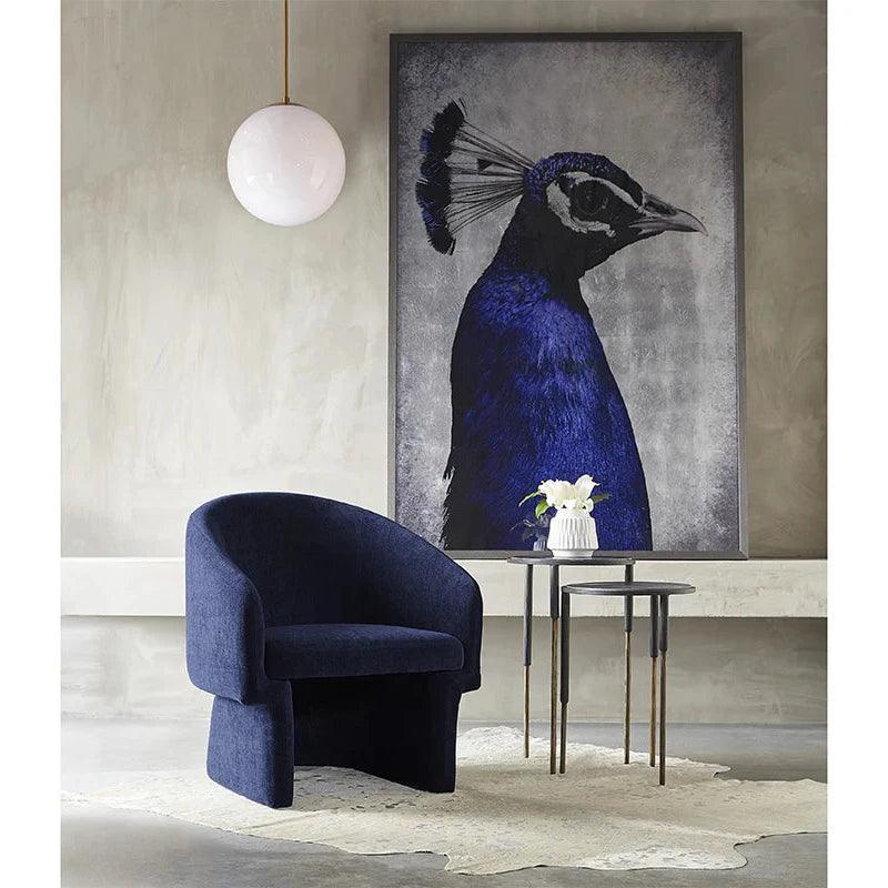 The Peacock - 48" X 72" Charcoal Frame Luxe Wall Art-Framed Wall Art-SUNPAN-LOOMLAN