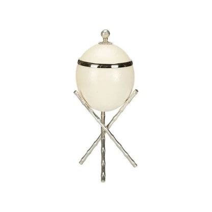 The Tripod Lacquered Eggshell Decorative Box - LOOMLAN - Chelsea House - Boxes & Bowls