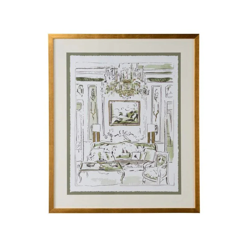 The Vintage Room Gold Framed Artwork-Framed Wall Art-Chelsea House-Room I-LOOMLAN