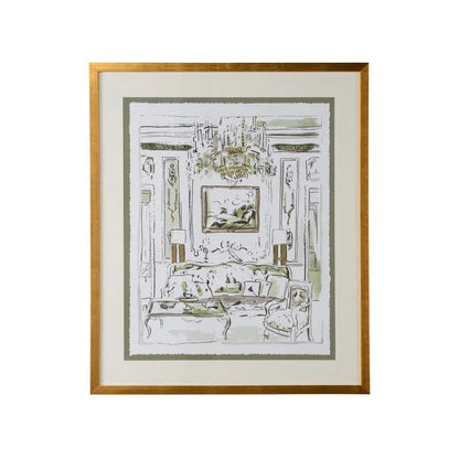 The Vintage Room Gold Framed Artwork-Framed Wall Art-Chelsea House-Room I-LOOMLAN