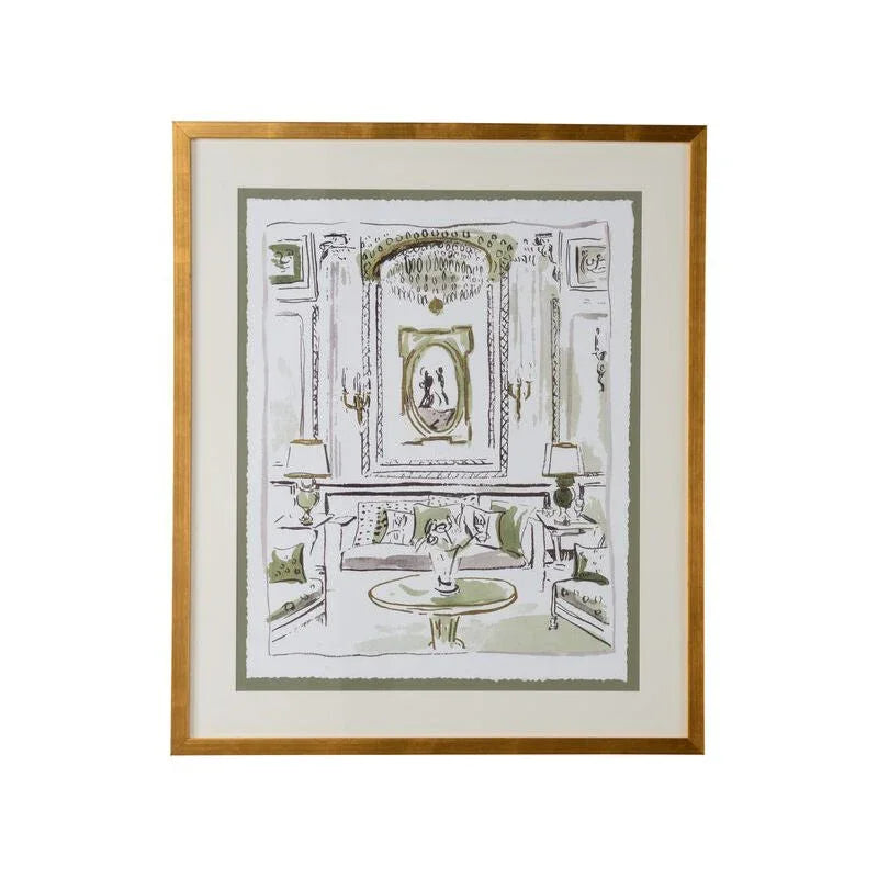 The Vintage Room Gold Framed Artwork-Framed Wall Art-Chelsea House-Room III-LOOMLAN