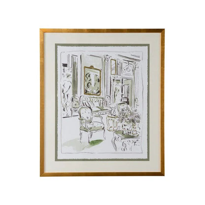 The Vintage Room Gold Framed Artwork-Framed Wall Art-Chelsea House-Room IV-LOOMLAN
