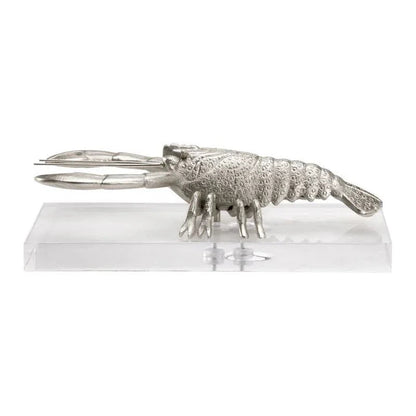 Thibault Decorative Silver Lobster Sculpture - LOOMLAN - Wildwood - Statues & Sculptures