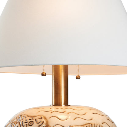 Tibetan Tiger Sculpted Ceramic Table Lamp