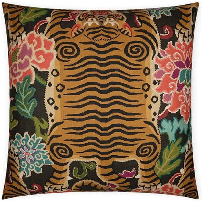 Tiger Eye Floral Tan Taupe Large Throw Pillow Insert - LOOMLAN - D.V. Kap - Throw Pillows