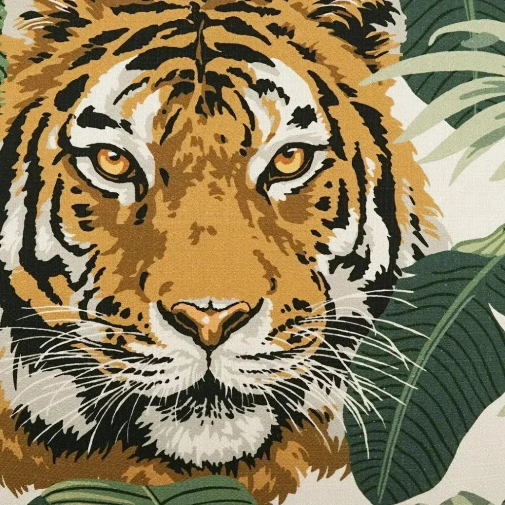 Tiger King Green Throw Pillow With Insert - LOOMLAN - D.V. Kap - Throw Pillows