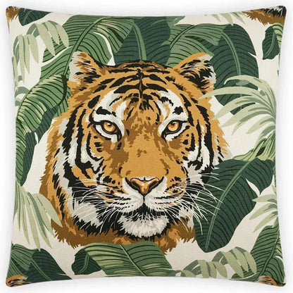 Tiger King Green Throw Pillow With Insert - LOOMLAN - D.V. Kap - Throw Pillows