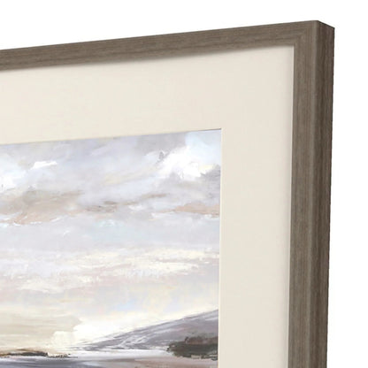 Tirwedd Glass Front Blue Canvas Art 4PC