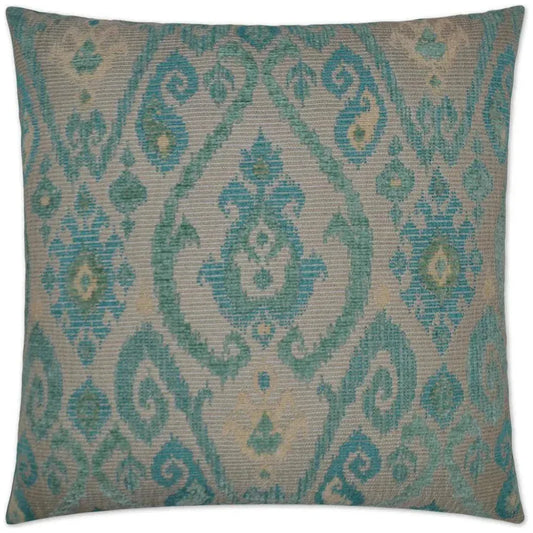 Tobias Aqua Blue Throw Pillow With Insert - LOOMLAN - D.V. Kap - Throw Pillows