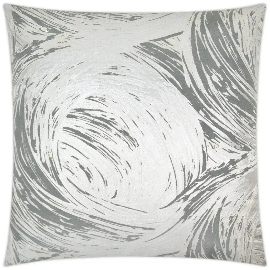 D.V. Kap Tornado Pewter Grey Throw Pillow With Insert
