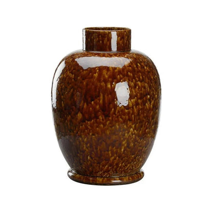 Tortoise Glazed Finished Ceramic Vase - LOOMLAN - Chelsea House - Vases & Jars