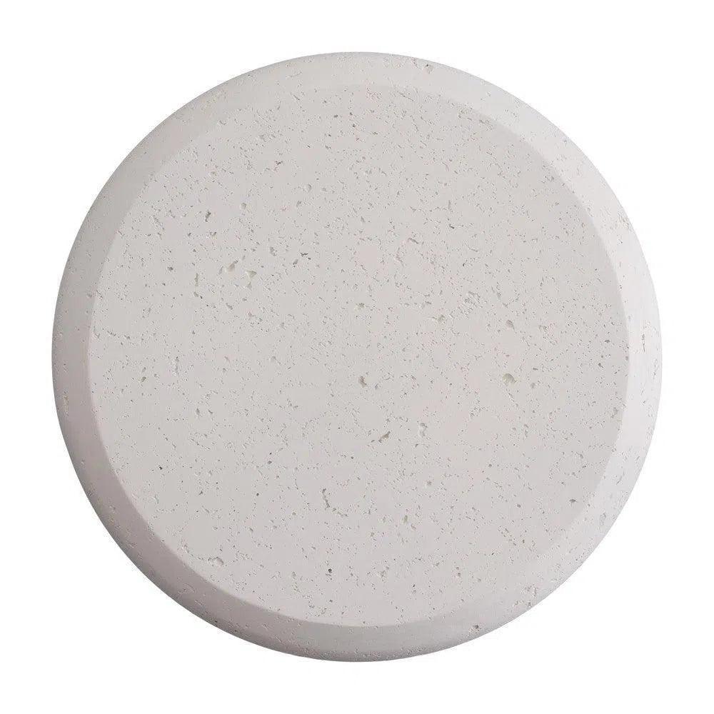 Torus 20 in. Round Chalk White Terrazzo Garden Stool-Garden Stools-Emissary-LOOMLAN