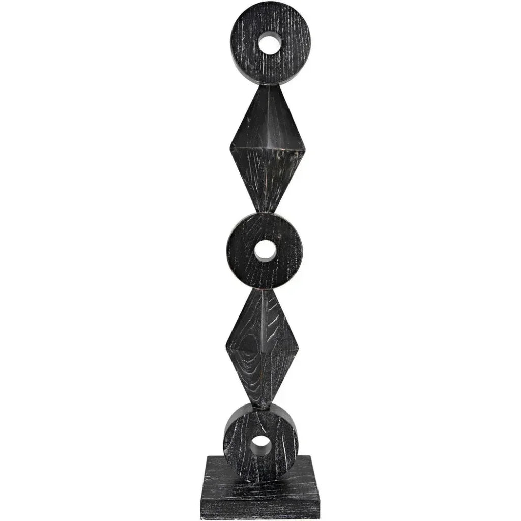 Totem Cinder Black Sculpture - LOOMLAN - Noir - Statues & Sculptures
