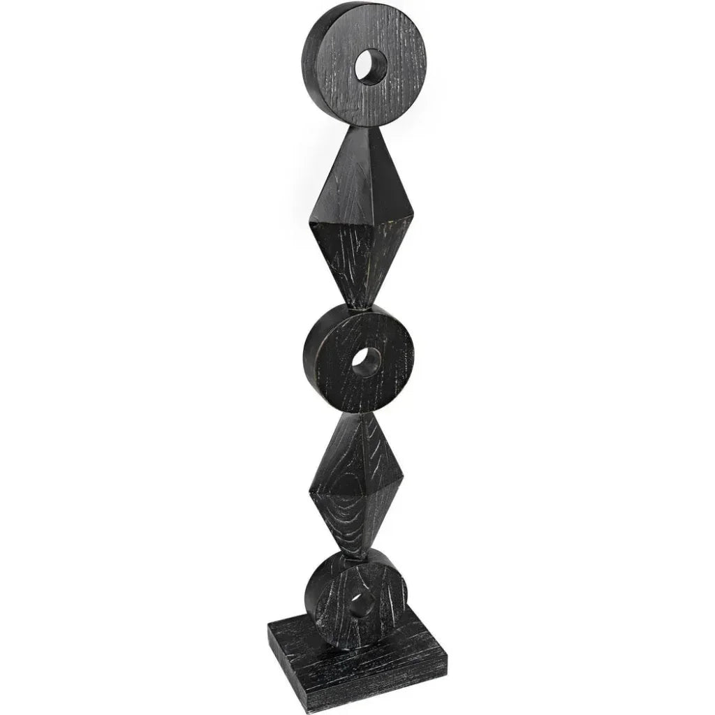 Totem Cinder Black Sculpture - LOOMLAN - Noir - Statues & Sculptures