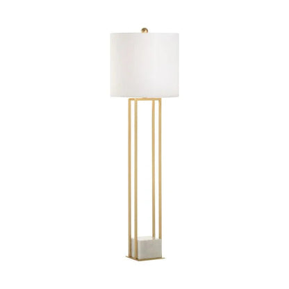 Tower Buffet Round White Shade Table Lamp - LOOMLAN - Chelsea House - Table Lamps