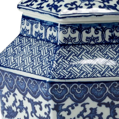 Tower Hexagonal Porcelain Vase - LOOMLAN - Chelsea House - Vases & Jars