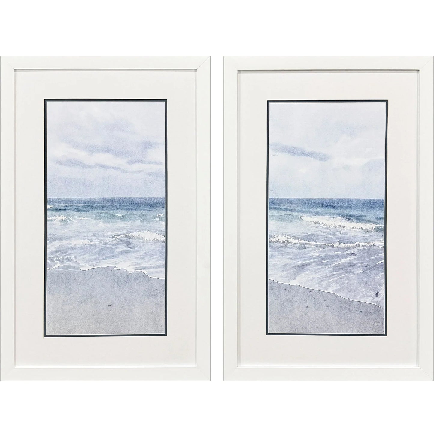 Tranquil Ocean Blue Canvas Art 2PC