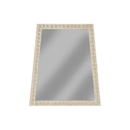 Trapezoid Classic Designed White Wall Mirror - LOOMLAN - Chelsea House - Wall Mirrors