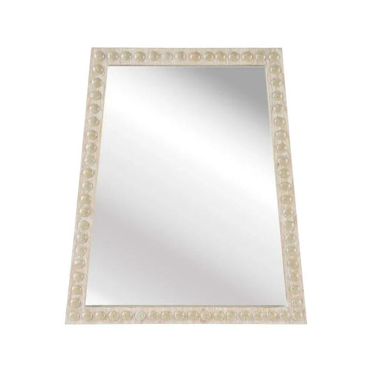 Trapezoid Classic Designed White Wall Mirror - LOOMLAN - Chelsea House - Wall Mirrors