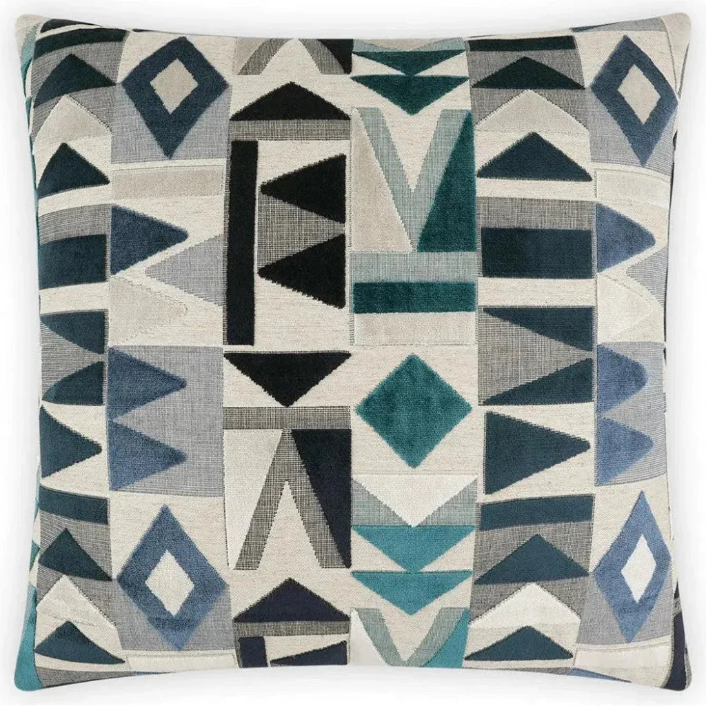 Traydon Ocean Blue Throw Pillow With Insert - LOOMLAN - D.V. Kap - Throw Pillows