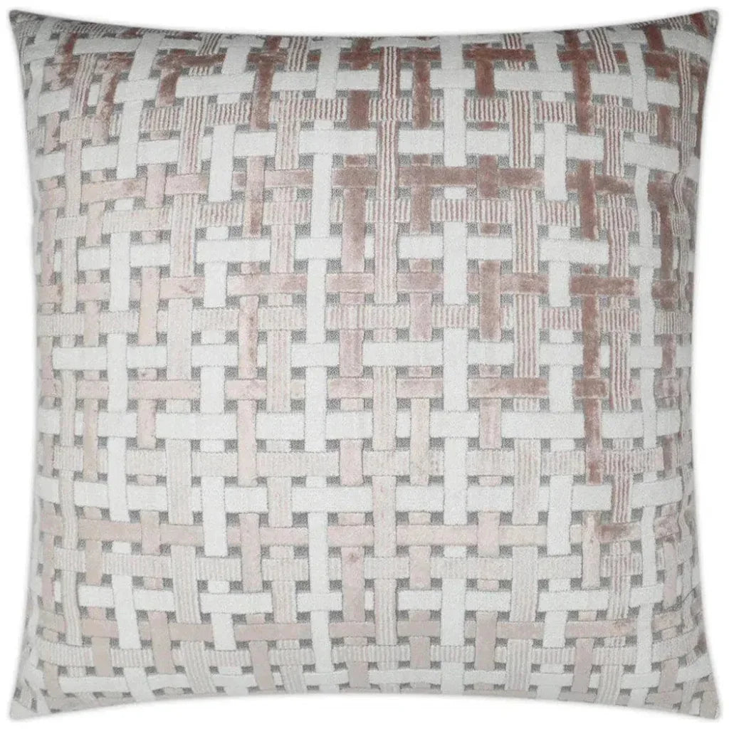 D.V. Kap Trellis Velvet Blush Grey Throw Pillow Insert