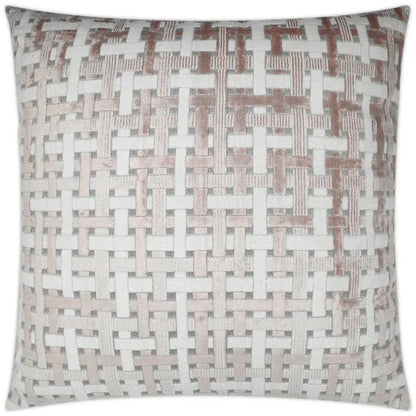 D.V. Kap Trellis Velvet Blush Grey Throw Pillow Insert