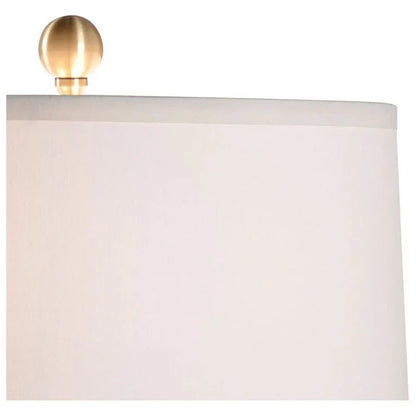 Triangular Geo White Glazed Ceramic Table Lamp - LOOMLAN - Wildwood - Table Lamps