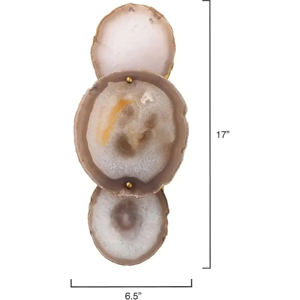 Trinity Five Agate Stones Wall Sconce